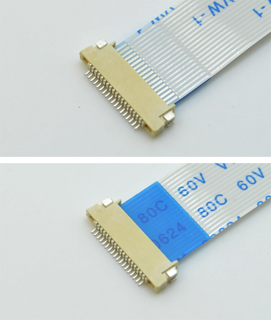 fpc连接器前锁-0.5mm fpc 连接器fpc连接器双面-91色蝌蚪