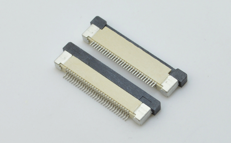 FFC/FPC插座排线插座0.5间距40P/42P/45P/50P/54P/60Pin下接H2.0,91色蝌蚪