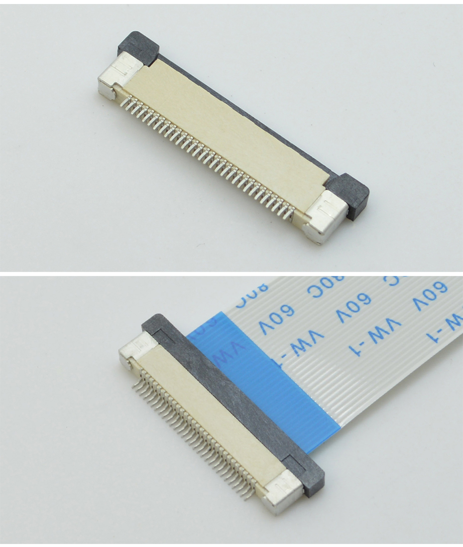 FPC/FFC连接器下接 抽屉式 0.5mm-6/8/10/12/20/30/40-60P,91色蝌蚪