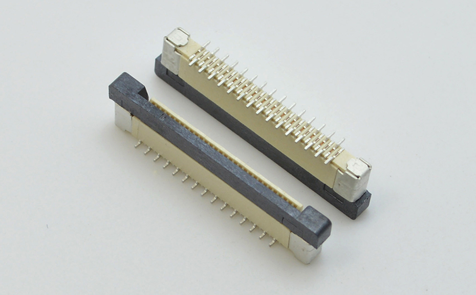 0.5mm-16P/18/20/22/24/25/30Pin针反脚立贴带锁 交叉错位拉锁,91色蝌蚪