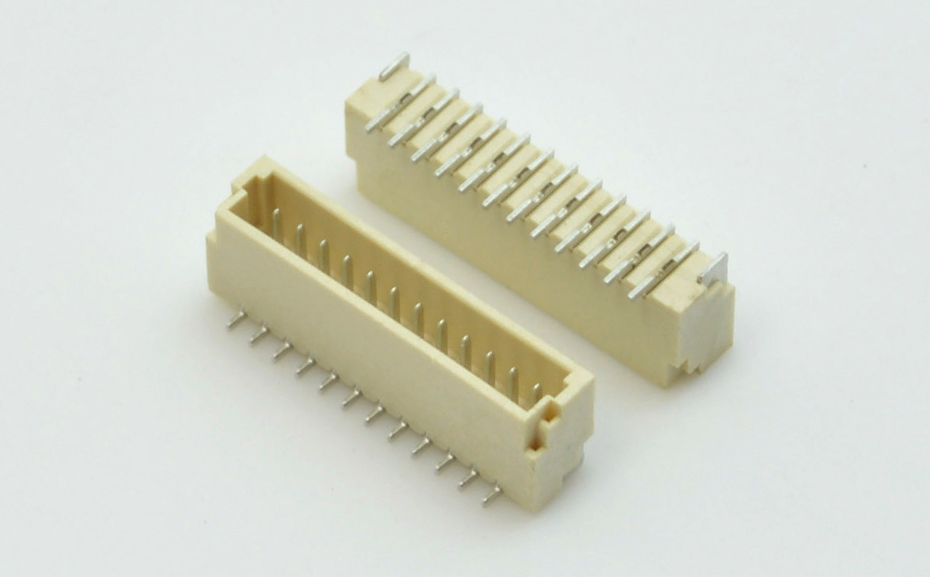 SH1.0-14P立式贴片针座 1.0MM间距 线对板立贴条形插座连接器SMT,91色蝌蚪