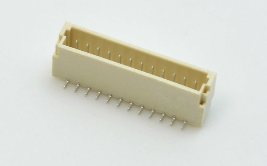 SH1.0-14P立式贴片针座 1.0MM间距 线对板立贴条形插座连接器SMT,91色蝌蚪