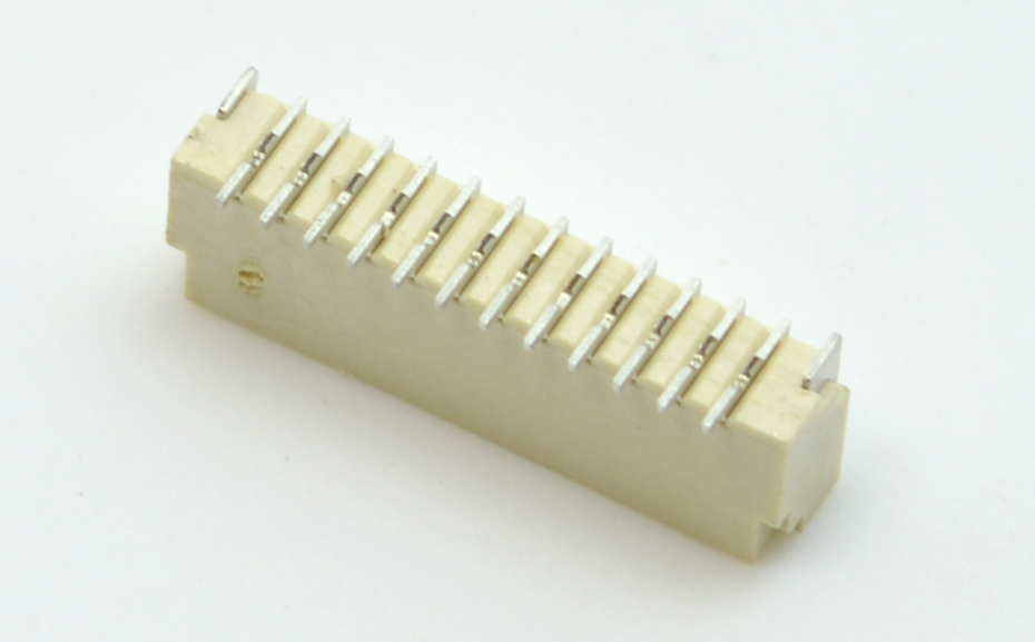 SH1.0-14P立式贴片针座 1.0MM间距 线对板立贴条形插座连接器SMT,91色蝌蚪