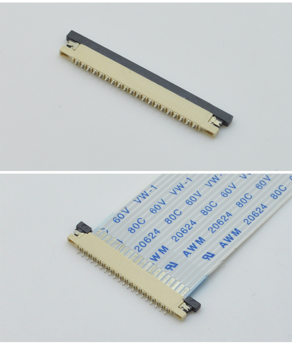fpc ffc连接器-1.0间距fpc连接器fpc连接器 上接-91色蝌蚪