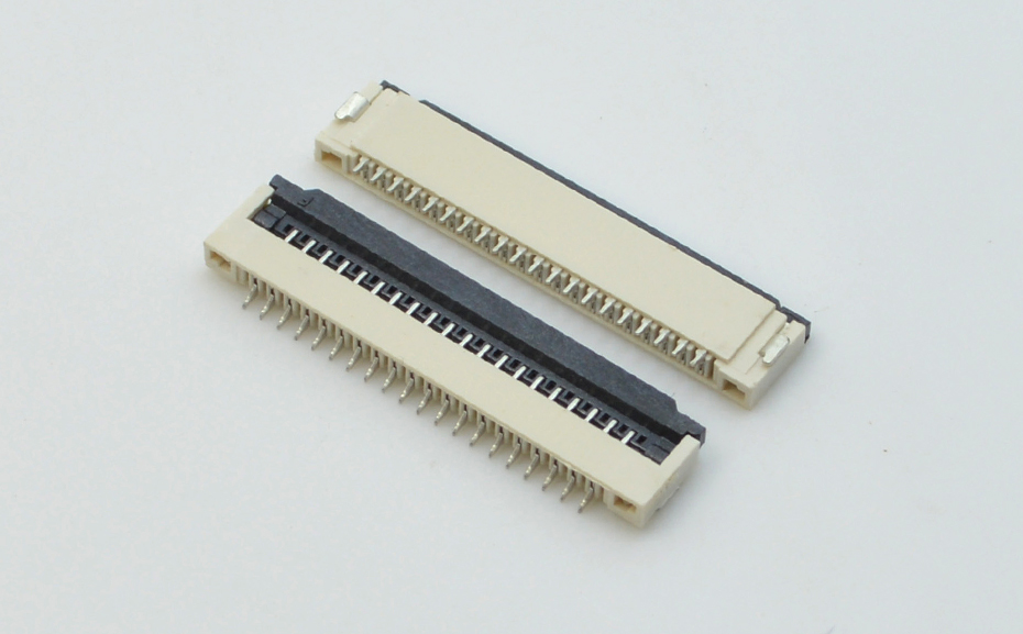 电缆连接器fpc-fpc连接器1.0mm翻盖fpc连接器-91色蝌蚪