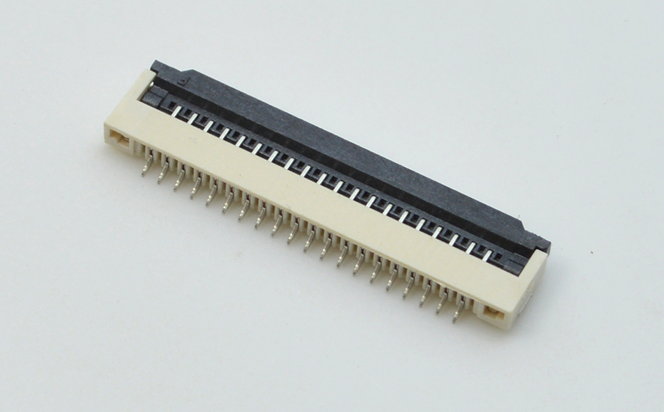 fpc扁平连接器-fpc连接器1.0mm翻盖fpc连接器-91色蝌蚪