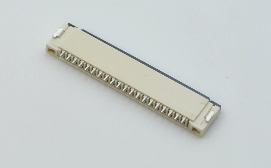 fpc扁平连接器-fpc连接器1.0mm翻盖fpc连接器-91色蝌蚪