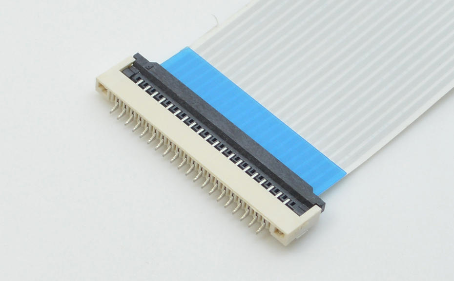fpc扁平连接器-fpc连接器1.0mm翻盖fpc连接器-91色蝌蚪