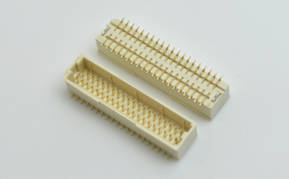 1.0MM 20P 2*10 H4.0双排线对板连接器 侧插贴片针座器连接端子,91色蝌蚪