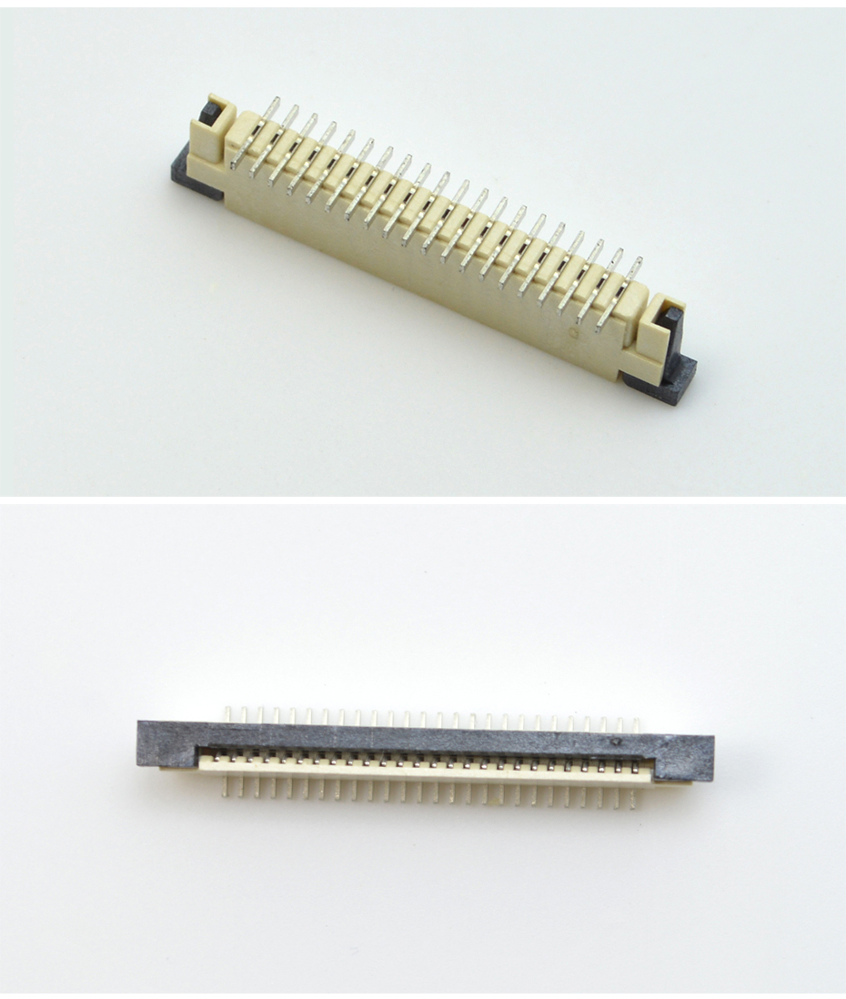 fpc连接器产品规格图-fpc连接器1.0间距fpc连接器 立式-91色蝌蚪