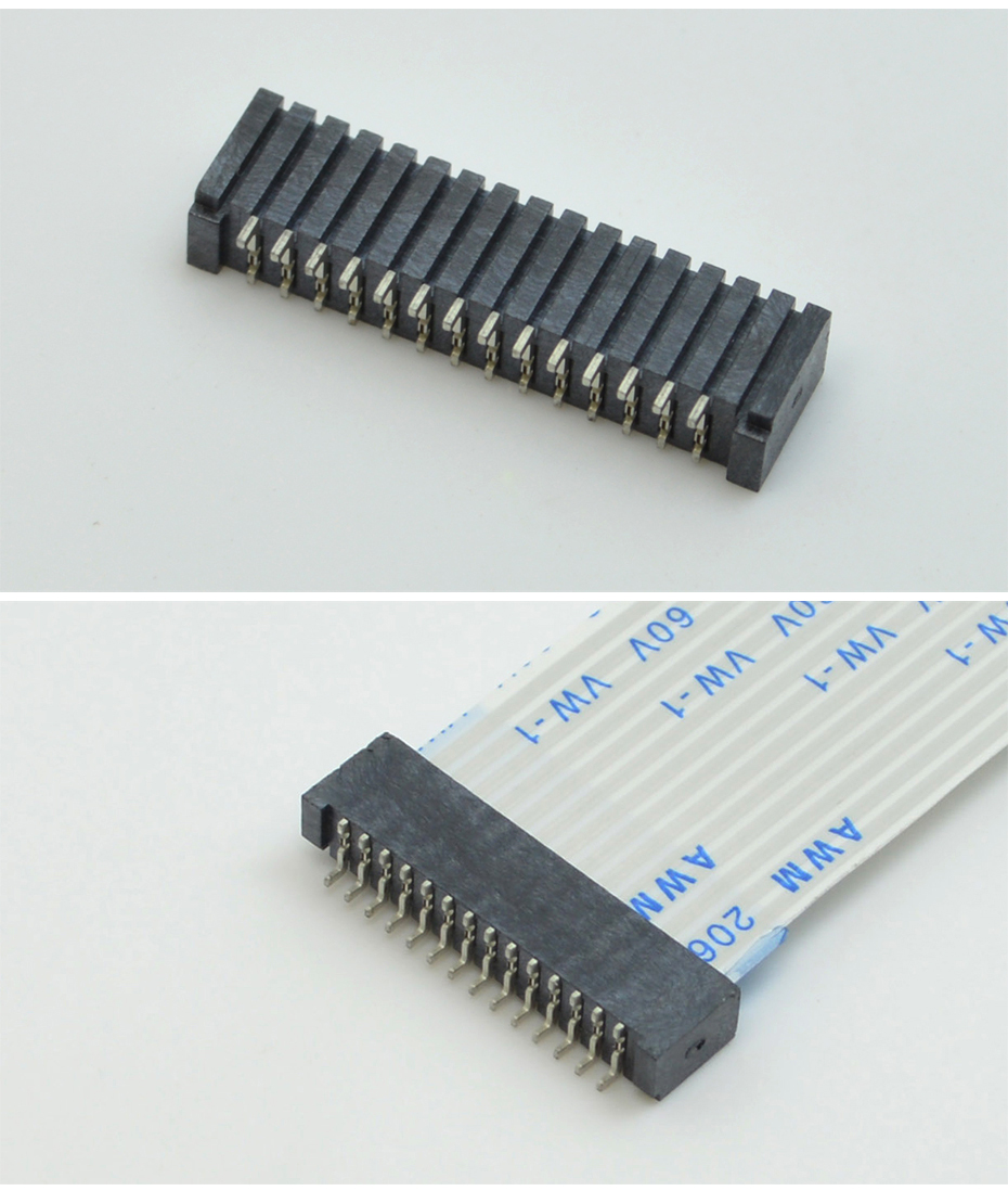 连接器fpc排线板-1.25间距fpc连接器fpc双面接触连接器-91色蝌蚪