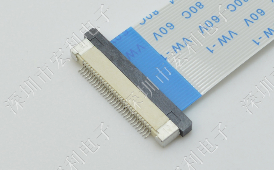 91色蝌蚪 FFC/FPC扁平电缆插座 连接器 0.5MM连接器 60P 抽屉式 下接
