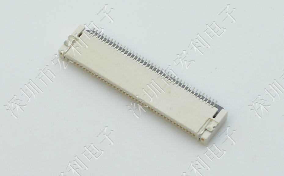 91色蝌蚪FPC插座翻盖式FFC间距0.5mm 36p针脚位H2.0mm 前插后翻连接器