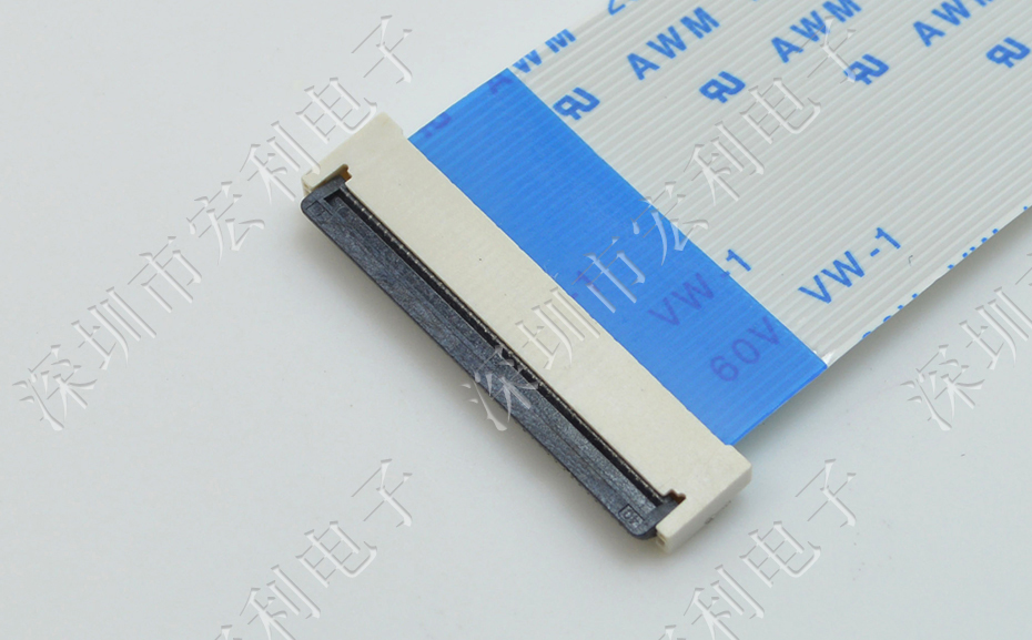 91色蝌蚪FPC插座翻盖式FFC间距0.5mm 36p针脚位H2.0mm 前插后翻连接器