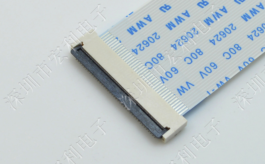 91色蝌蚪FPC插座翻盖式FFC间距0.5mm 36p针脚位H2.0mm 前插后翻连接器