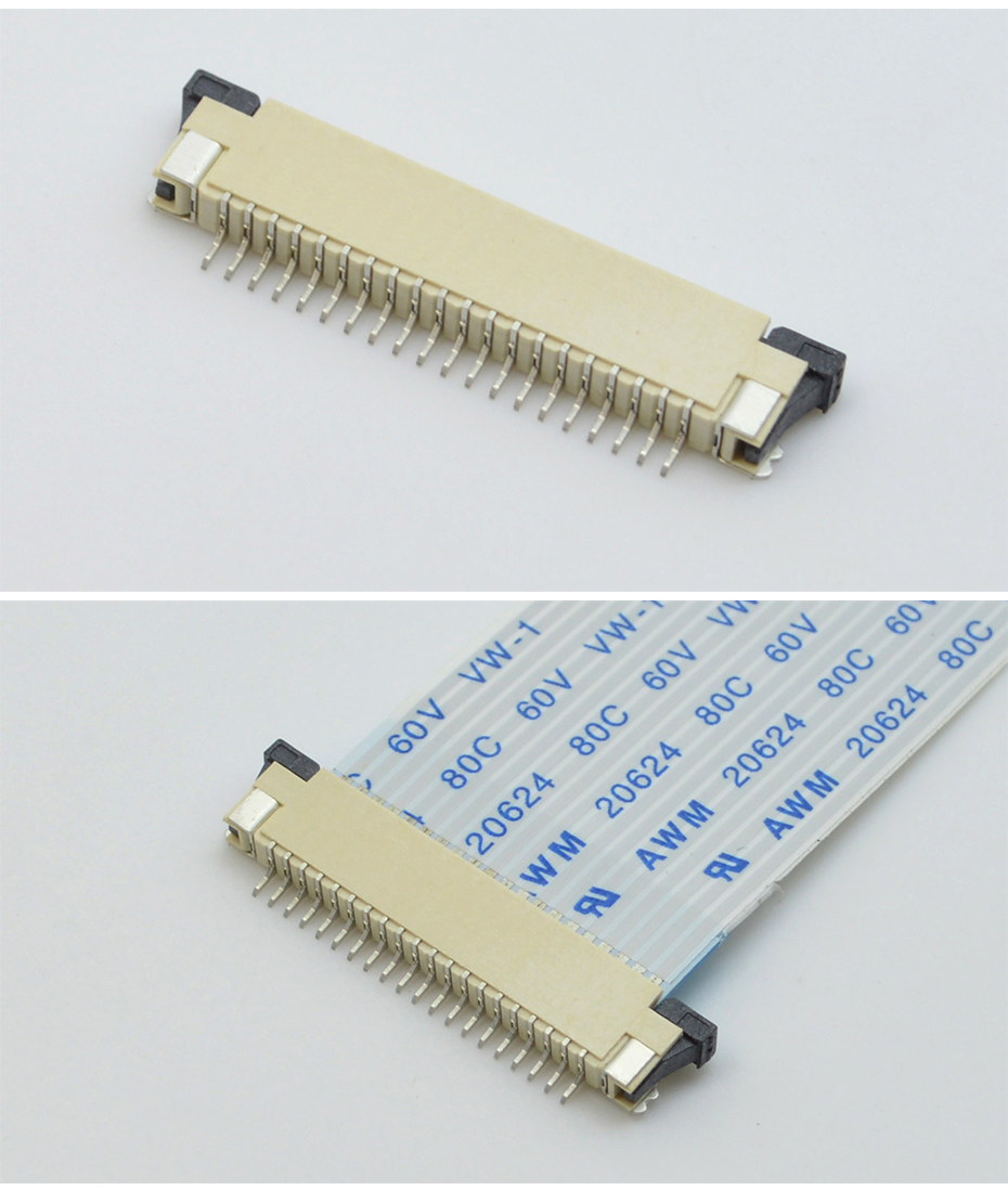 FFC软排线接插件 小蝌蚪视频在线观看 间距1.0MM-16p 上接拉锁