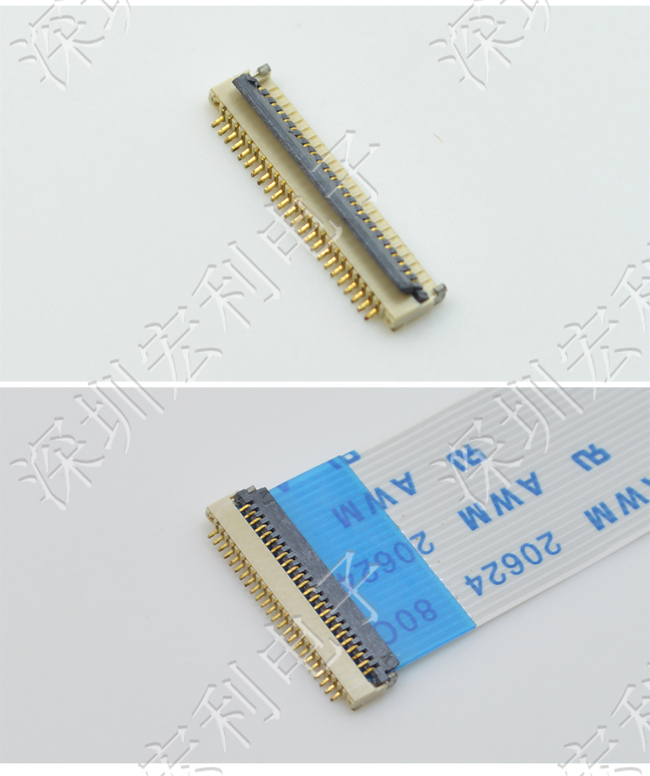 小蝌蚪视频在线观看 间距0.5mm 高H1.0 20P下接翻盖 SMT耐高温贴片连接器