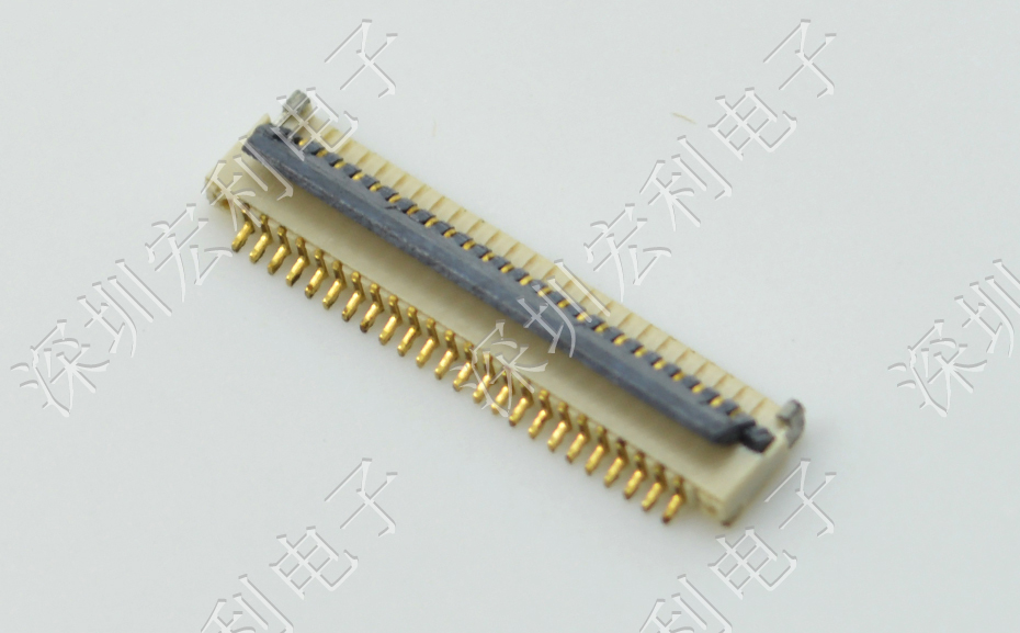 小蝌蚪视频在线观看 间距0.5mm 高H1.0 24P下接翻盖 SMT耐高温贴片连接器