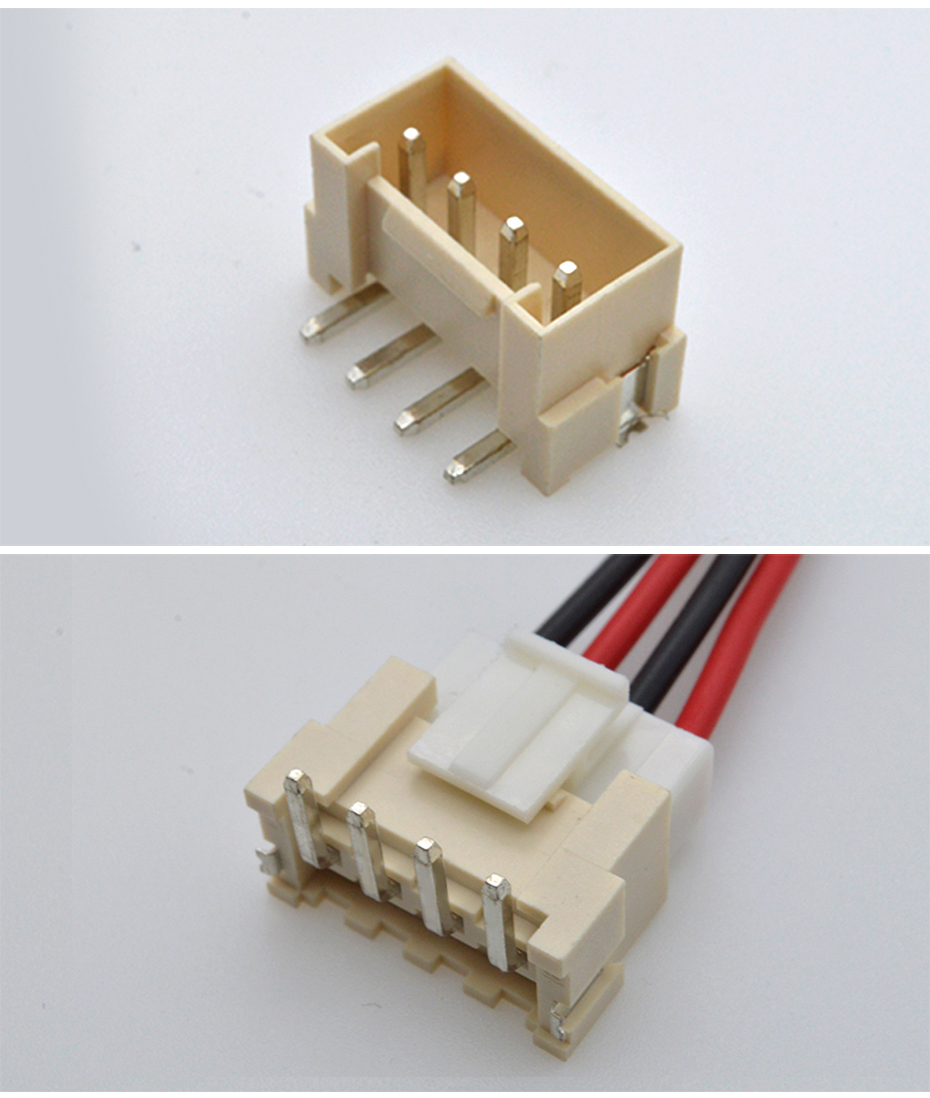 VH3.96立式贴片连接器 SMT 2P-6P立贴接插件 环保耐高温带扣插座,91色蝌蚪